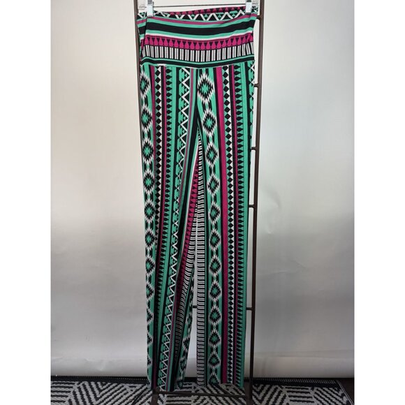 Giddy Up Glamour Womens Geometric Print Pants L USA Polyester/Spandex - Picture 13 of 16